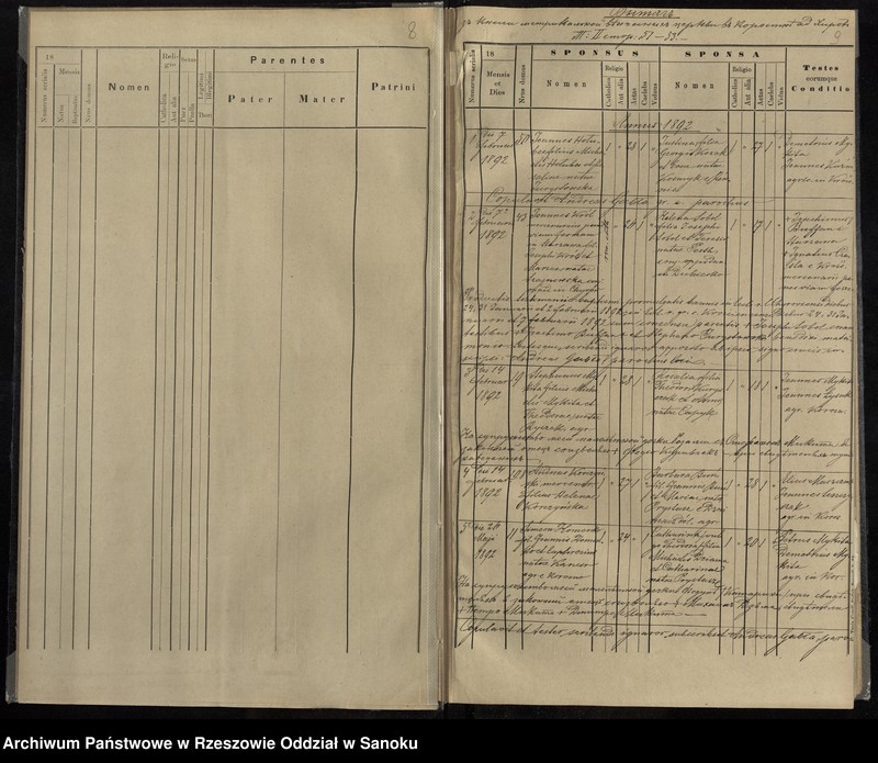 image.from.unit.number "Księga urodzeń, małżeństw i zgonów z lat 1892-1896, 1899-1902 dla miejscowości Krościenko i Wolica oraz księga zgonów z lat 1890-1914 dla miejscowości Liskowate"