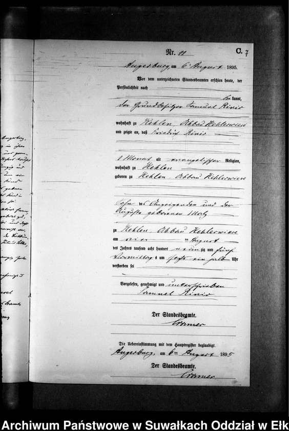 image.from.unit.number "Sterbe-Neben-Register des Preussischen Standes-Amtes Kehlen Kreis Angerburg"