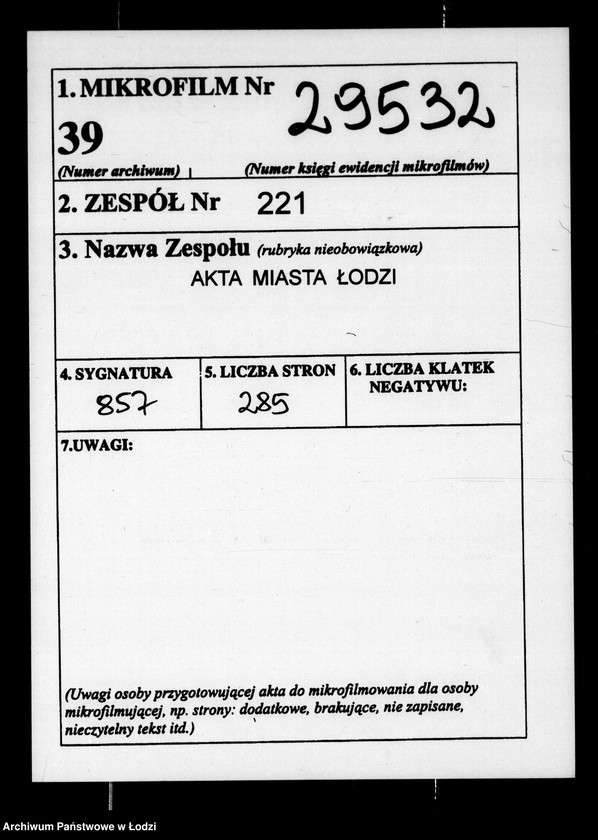 Obraz 2 z jednostki "Akta tyczące się zaświadczeń przesiedleń"