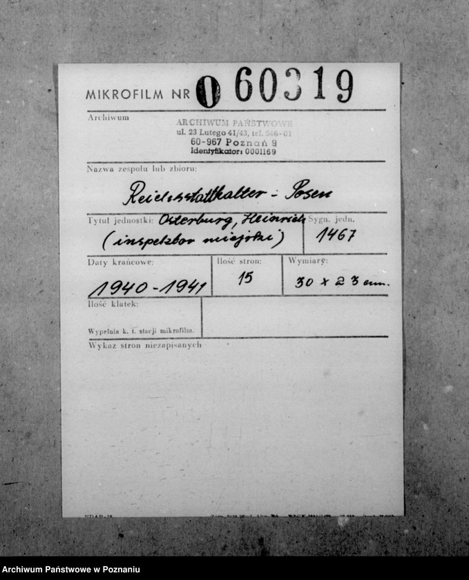 Obraz 2 z jednostki "Ostberg, Heinrich - inspektor miejski"