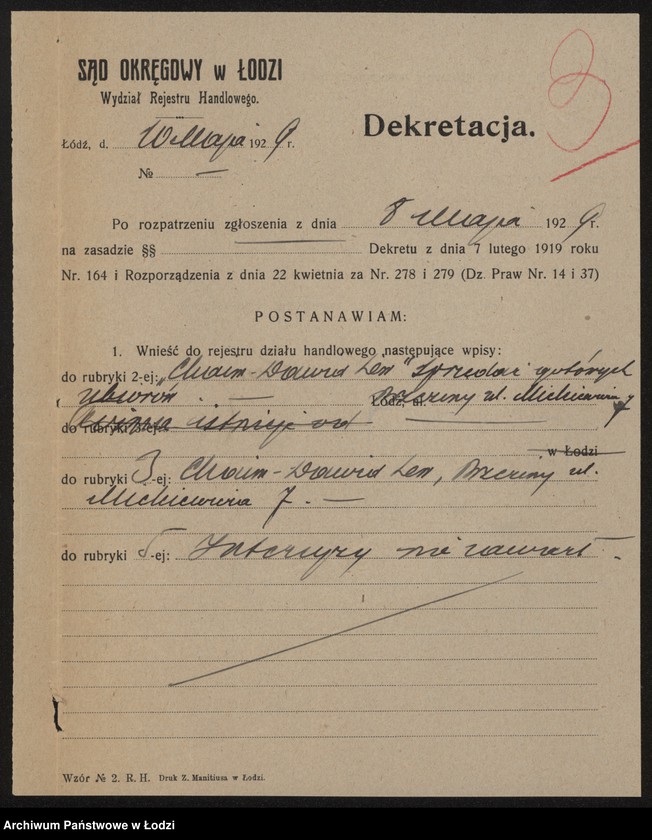 Obraz 5 z jednostki "Chaim Dawid Lew- sprzedaż gotowych ubrań"