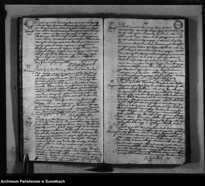 image.from.unit.number "Księga Duplikat Zaślubionych, Urodzonych i Zmarłych w Parafij Berznickiej w Roku 1843"