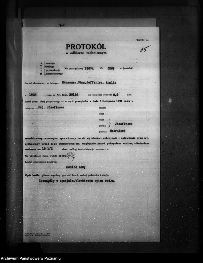 Obraz 19 z jednostki "Majętność Józefinowo pow. obornicki nr woj. kotła 6269"