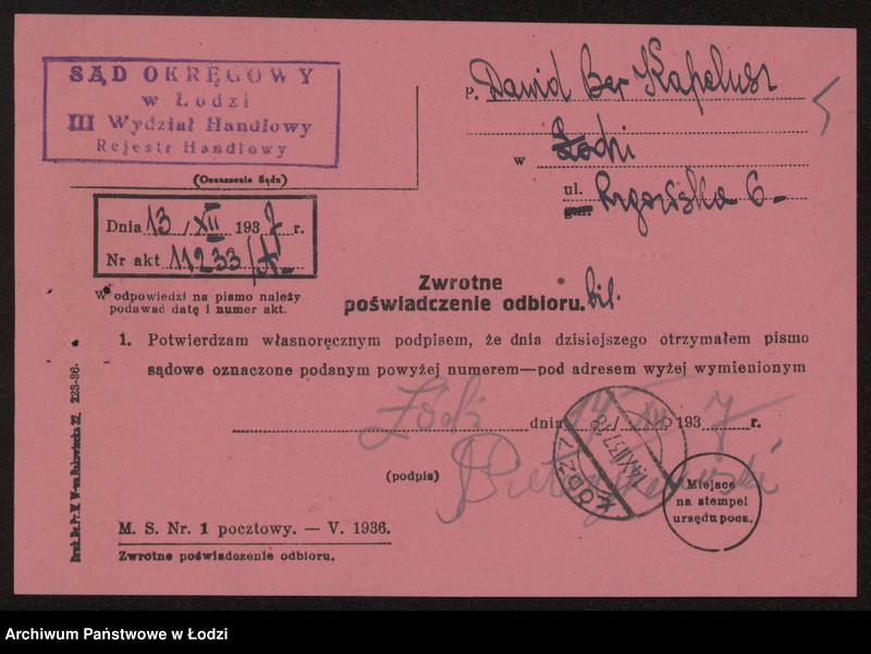 Obraz 7 z jednostki "Dawid – Ber Kapelusz- sprzedaż dodatków zegarmistrzowskich"