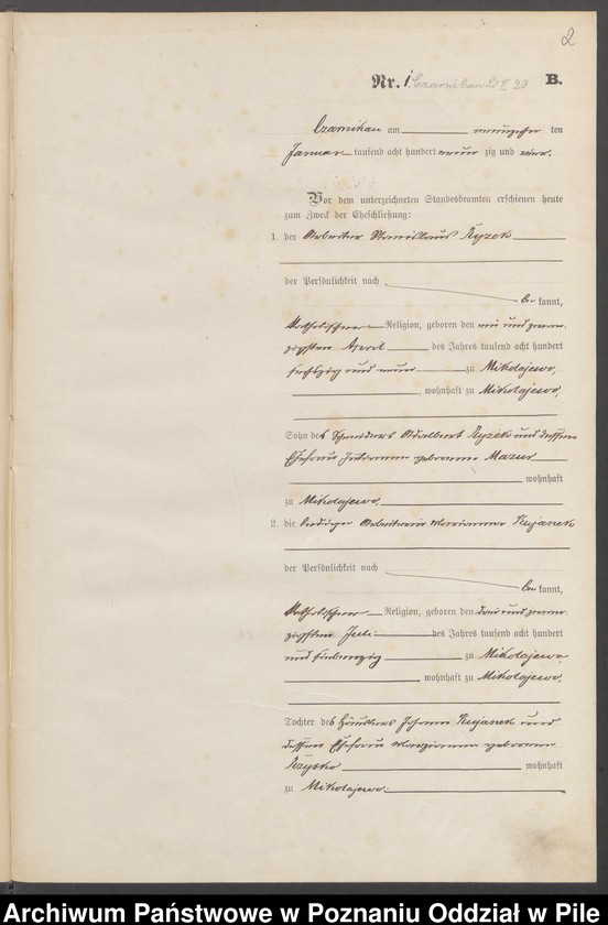 Obraz 5 z jednostki "Księga małżeństw"