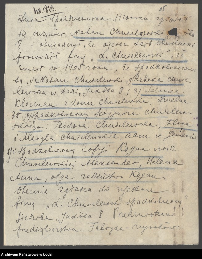 Obraz 17 z jednostki "Lejb Chmielewski, spadkobiercy- fabryka wyrobów metalowych i zegarów ściennych"