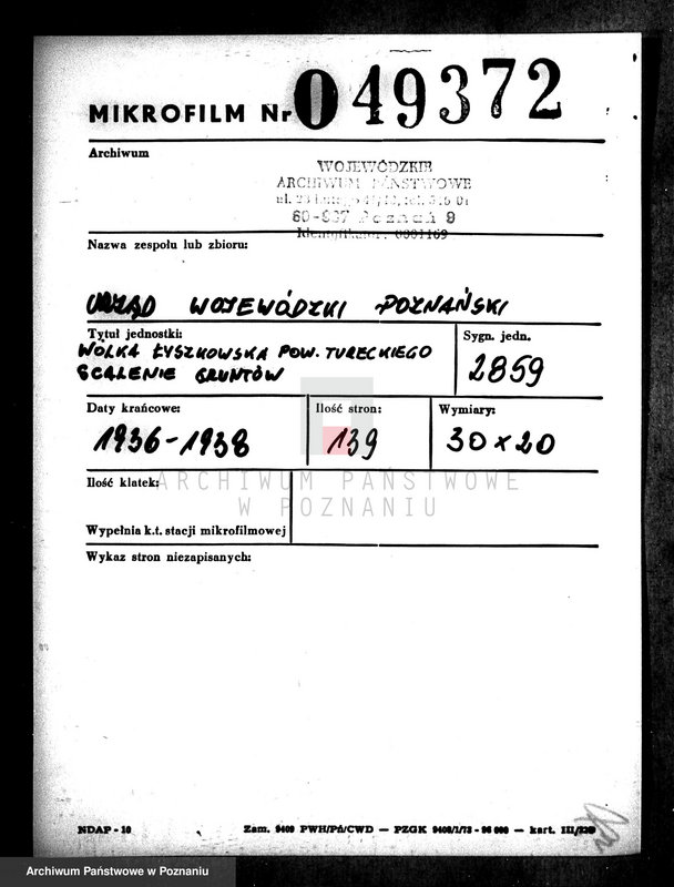 Obraz 2 z jednostki "Wólka Łyszkowska powiatu tureckiego scalanie gruntów"