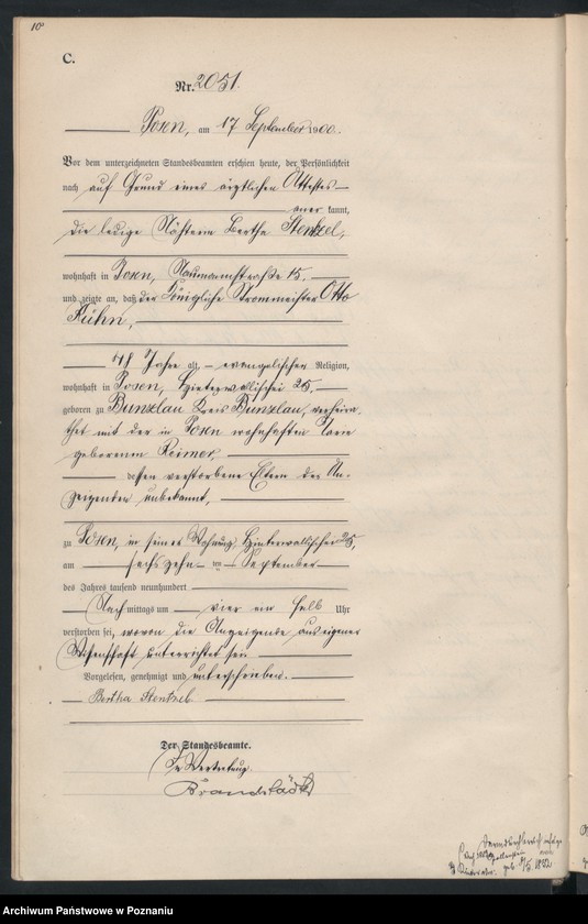 Obraz 13 z jednostki "Księga miejscowa zgonów"