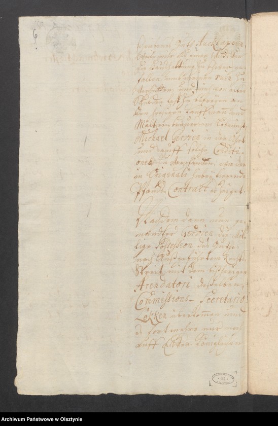 image.from.unit.number "Auklappen, H. [Haupt] A. [Amt] Brandenburg. Acta ein Anlehen von 3000 fl. [Floren] pol. [polnische]. Acta die Verpfändung durch die verw. [verwitwe] Lieutnant Mar. [Maria] Louise Gorzuchowski an den Kaufmann u. [und] Mälzenbräuer Mich. [ Michael] Gerwien"