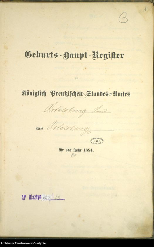 image.from.unit.number "Geburts-Haupt-Register Nr 1 - 97"