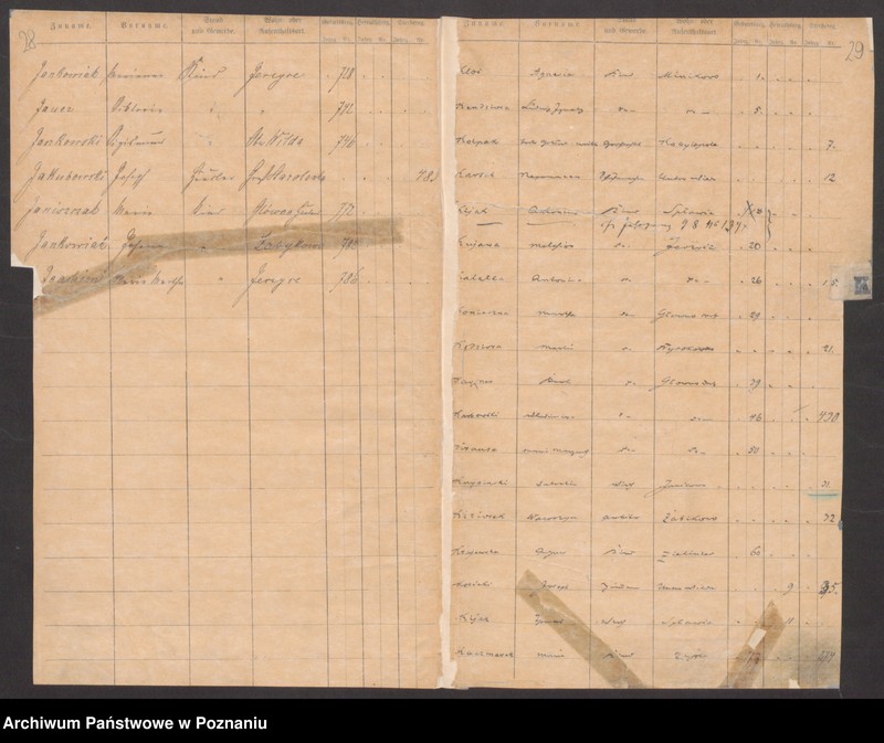 Obraz 20 z jednostki "Rejestr urodzeń, małżeństw, zgonów"