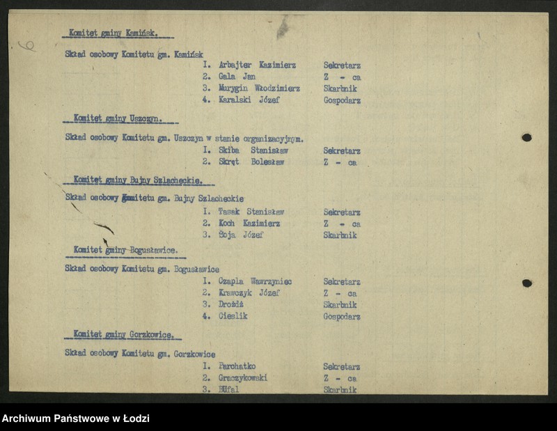 Obraz 7 z jednostki "Ankiety sprawozdawcze instruktora Komitetu Powiatowego Piotrków Trybunalski [z załącznikami]"