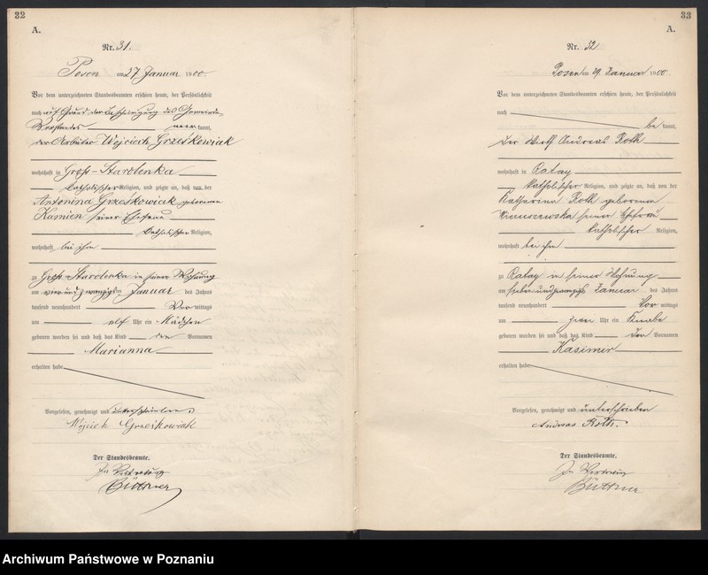 Obraz 19 z jednostki "Księga miejscowa urodzeń"