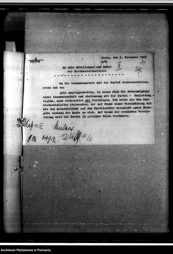 Obraz 15 z jednostki "Geschäftsgang. Dienstzeit. Gewerbeaufsicht. Politische Beurteilung der Beamten. Entlohnung der Polen. Ausder Rede des Gauleiters"