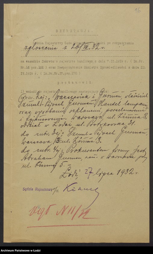 Obraz 18 z jednostki "Szmul Pejsach Gurman- handel lampami i artykułami fajansowymi"