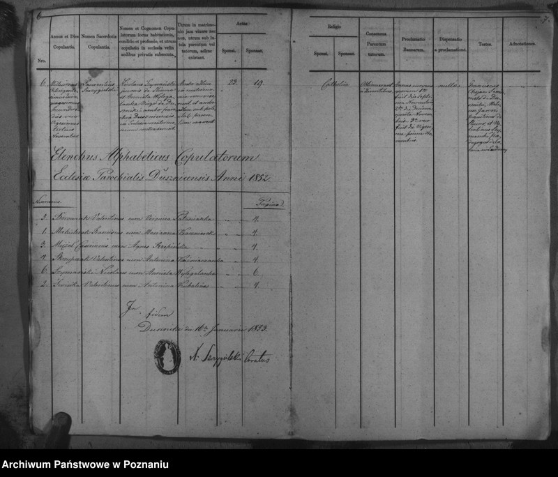 Obraz 6 z jednostki "Duplicat baptisatorum, copulatorum, mortuorum"