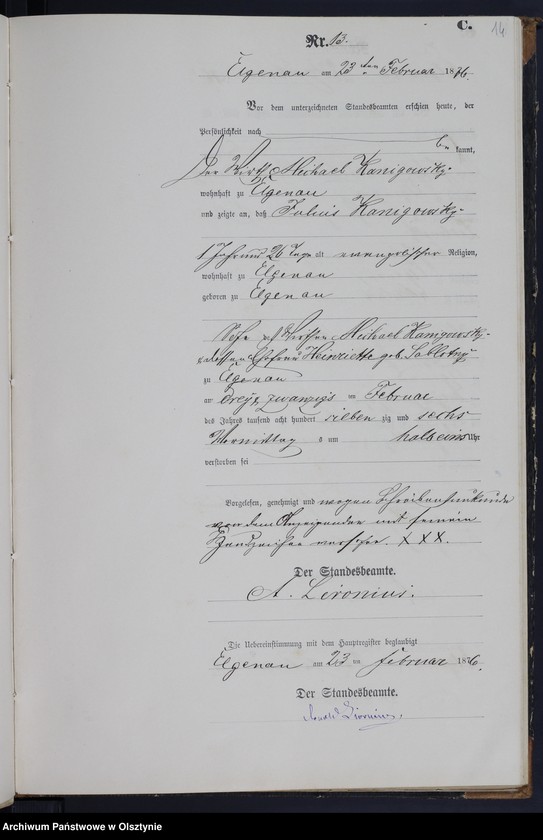 image.from.unit.number "Sterbe-Neben-Register Nr 1 - 65"