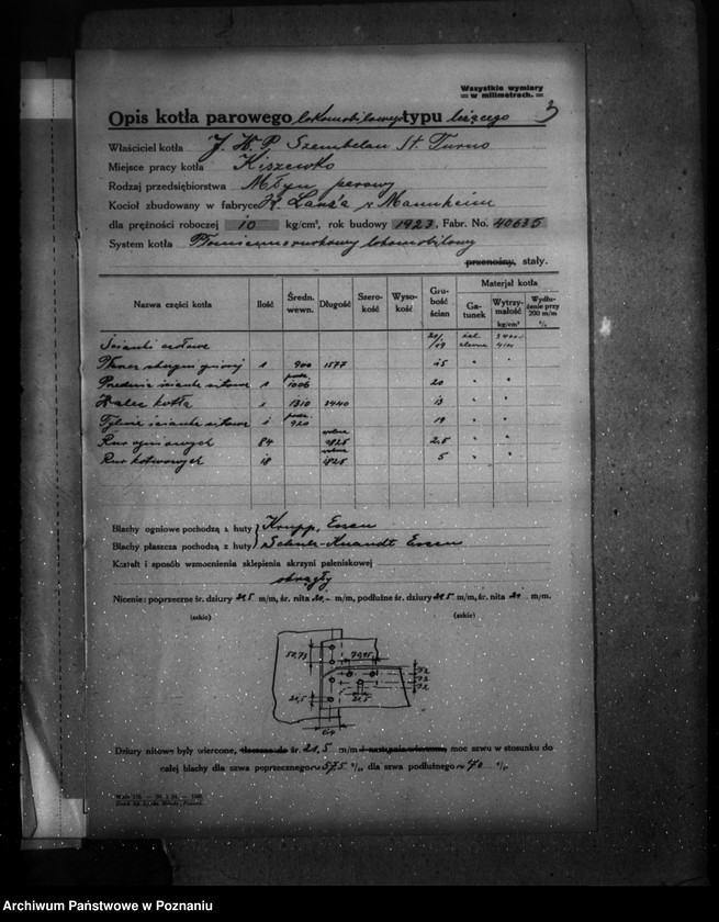 Obraz 7 z jednostki "Młyn parowy w Kiszewku, pow. obornicki własność St. Turno nr woj 114"