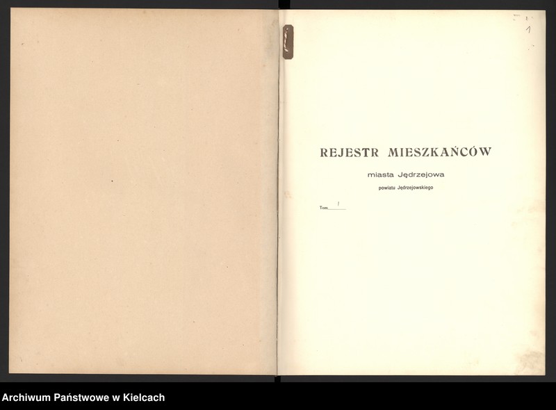 Obraz z jednostki "Rejestr mieszkańców m. Jędrzejowa t. XXIII [ul.11-go Listopada, Górnoklasztorna]"