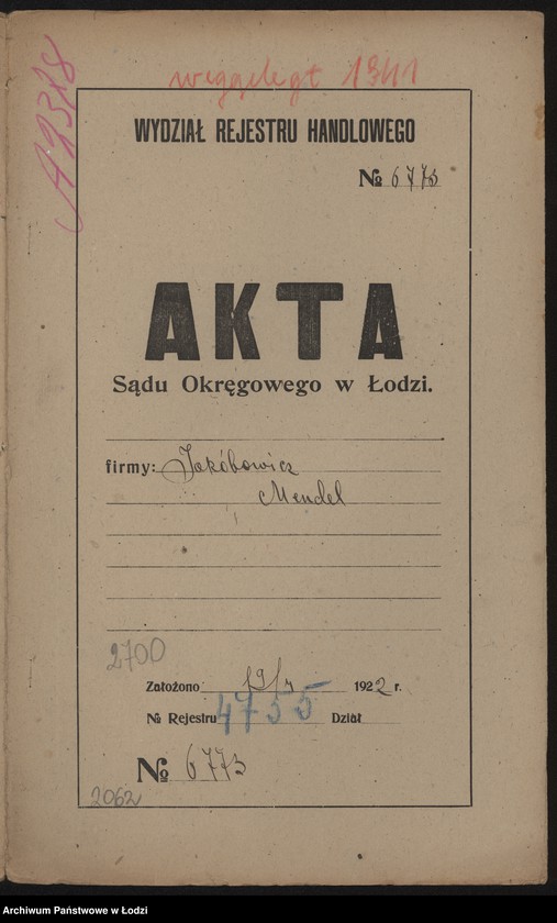 Obraz 2 z jednostki "Jakóbowicz Mendel- sklep spożywczy"