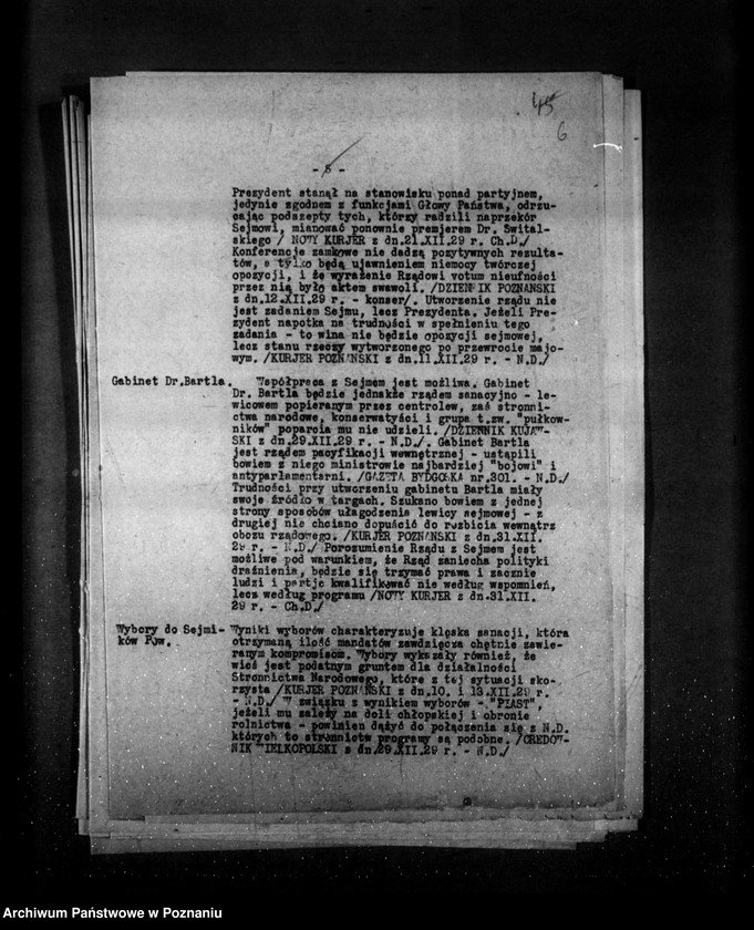 Obraz 11 z jednostki "Sprawozdanie sytuacyjne miesięczne za miesiąc grudzień 1929 r. działy I-IV"