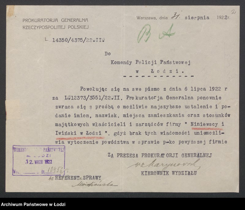 Obraz 4 z jednostki "Jan Nieniewski, Wincenty Nieniewski, Jerzy Iwiński – Dom handlowo-komisowy „Nieniewscy i Iwiński”"