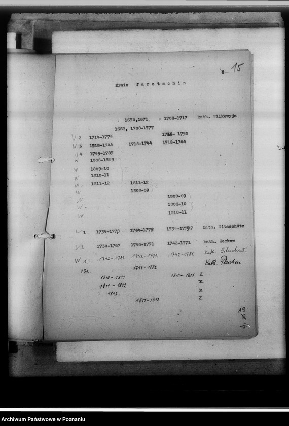 Obraz 19 z jednostki "Verzeichnis der Luftschutzmässig gesicherten Personenbücher"