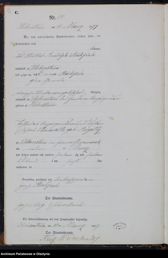 image.from.unit.number "Sterbe-Neben-Register Nr 1 - 61"