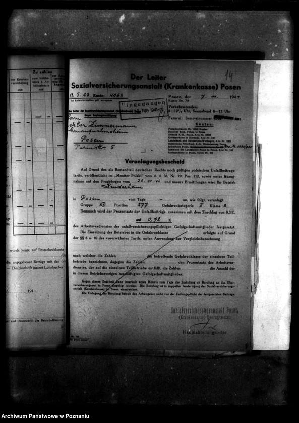 Obraz 18 z jednostki "Polin Marie Nowacka und Socialversicherung [Akta personalne krawcowej Marii Nowackiej. Listy płac personelu polskiego za lipiec 1944 r.]."