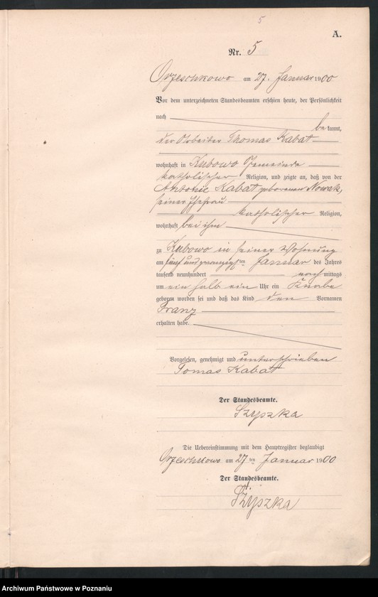 Obraz 8 z jednostki "Geburts-Neben-Register"