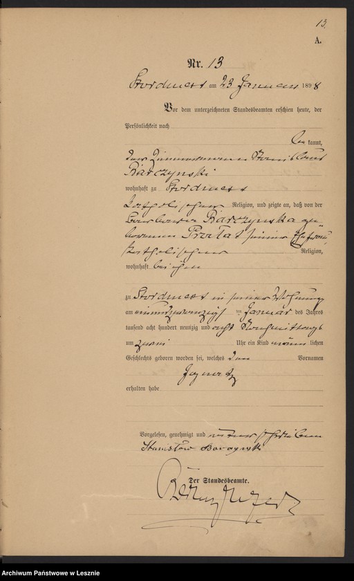 Obraz 16 z jednostki "[Księga urodzeń]"