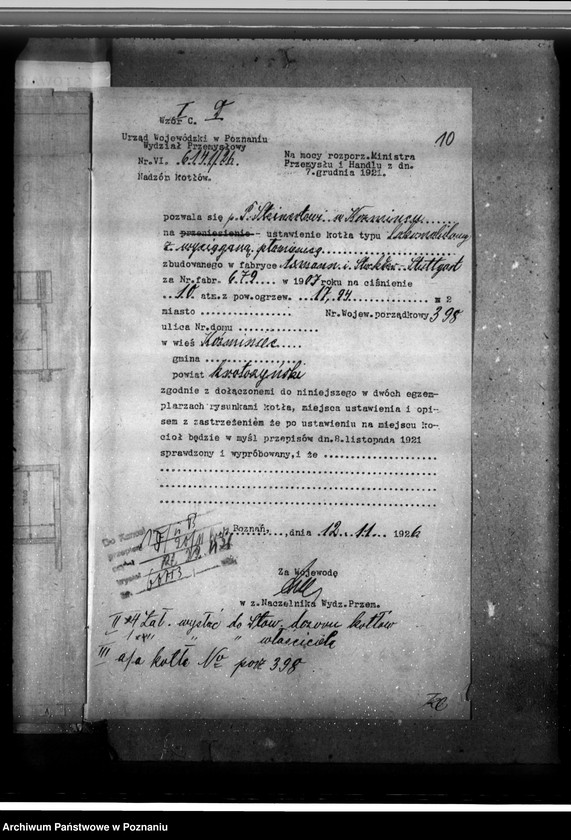 Obraz 14 z jednostki "Tartak parowy Steinerta w Koźminie pow. krotoszyński nr woj. 398"