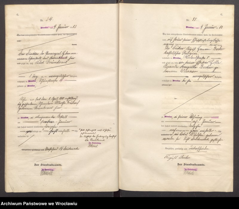 image.from.unit.number "Sterbe-Haupt-Register Breslau IV 1913 Band 1"