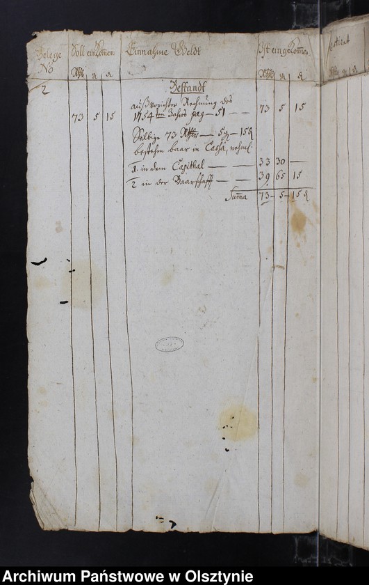 image.from.unit.number "Jahr Kirchen Rechnung aller Einnahme und Ausgabe, wie auch Bau-Rechnung"