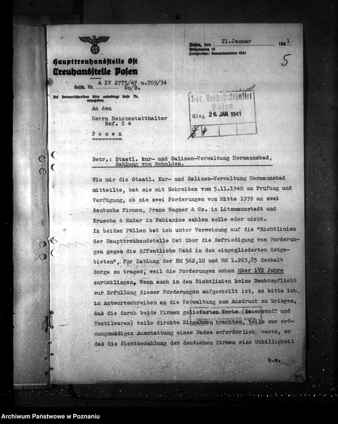 Obraz 9 z jednostki "Hermannsbad- Vorkriegsschulden (Ciechocinek)"