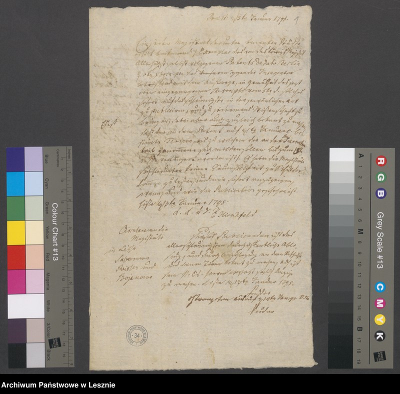 Obraz 4 z jednostki "[Zirkulare vom 6 September 1794 in Betreff der in Südpreussen ausgebrochenen Unruhen, Publikation derselben und Bericht]"