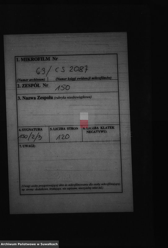 image.from.unit.number "Metryki czyli Wypisy służące do Akt Ślubnych Gminy Berzniki na Rok 1823"