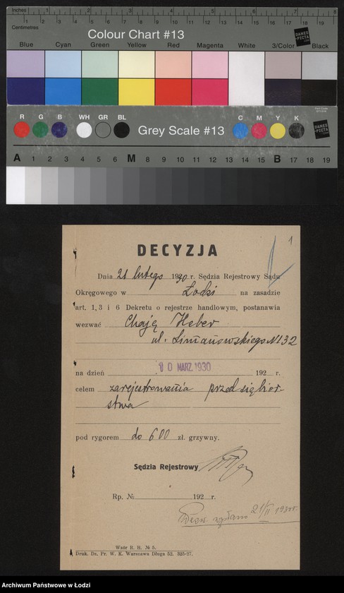 Obraz 3 z jednostki "Chaja Heber- drobna sprzedaz żelaza i farb"