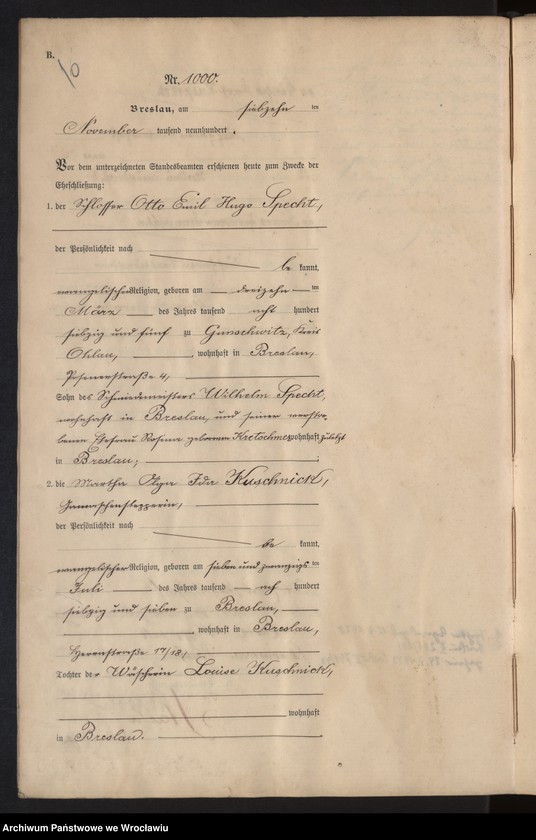 image.from.unit.number "Heiraths-Haupt-Register Breslau I 1900 Band 6"