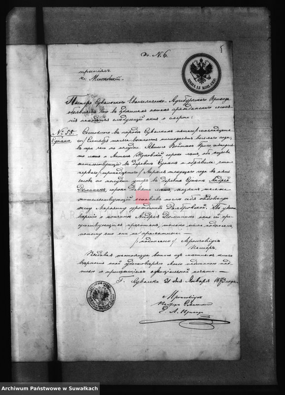 Obraz 9 z jednostki "Kniga s dokumentami Filipovskago Rimsko Katoličeskago Prichoda v 1873 godu"