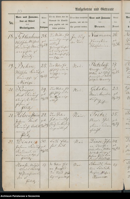 image.from.unit.number "Trauregister. Pöelitz (Police, szcz.)."