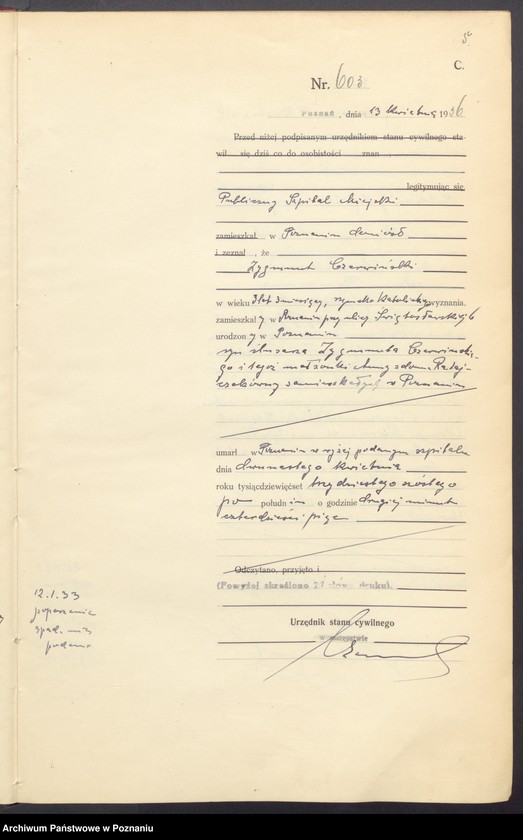 Obraz 7 z jednostki "Księga miejscowa zgonów tom II [Rejestr główny zgonów]"