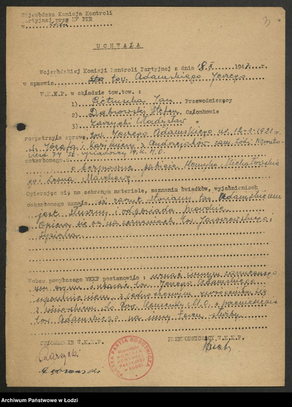 Obraz 4 z jednostki "[Uchwały WKKP A-O]"