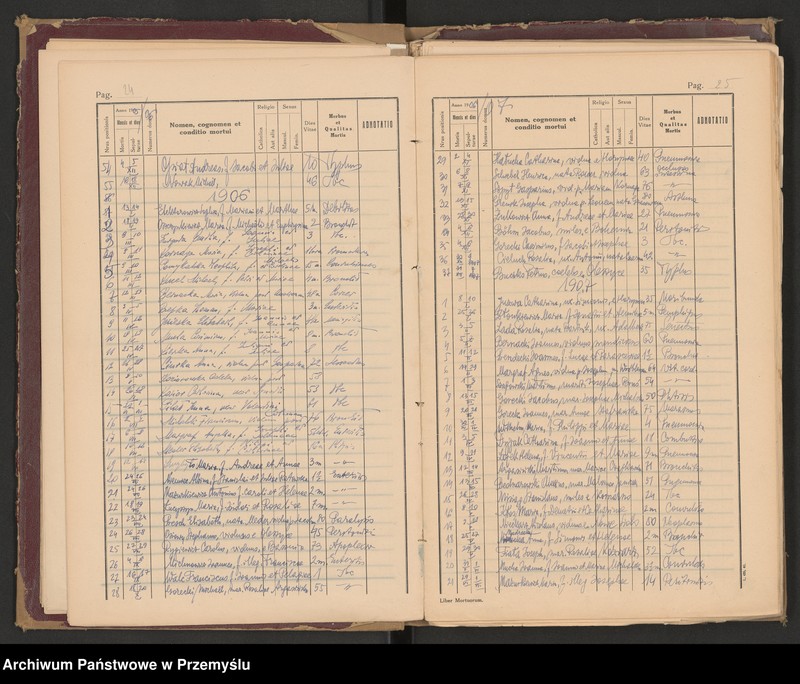 image.from.unit.number "Księga zgonów - wpisy dla miejscowości Lubaczów, Ostrowiec, Krowica, Lisie Jamy, Dąbrowa, Opaka, Dąbków, Załuże, Młodów-Antoniki - odpis"