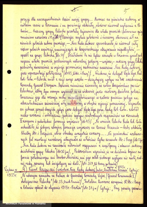 Obraz 14 z jednostki "Opinie powstańców i działaczy polityczno - społecznych oraz autorów historycznych publikacji o Mieczysławie Paluchu zebrane przez Jadwigę Krauze."