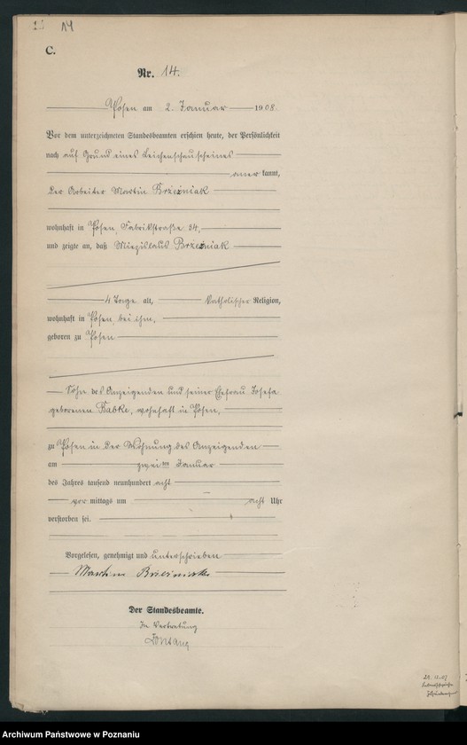 Obraz 16 z jednostki "Księga miejscowa zgonów tom I [Rejestr główny zgonów]"