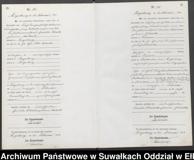 image.from.unit.number "Sterbe-Neben-Register des Preussischen Standes-Amtes Angerburg Kreis Angerburg"