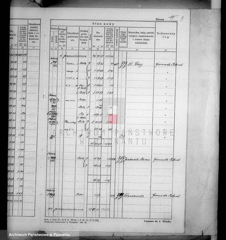 Obraz 13 z jednostki "Dodatek do ostatecznego rejestru pomiarowego obrębu Paterek-Nakło"