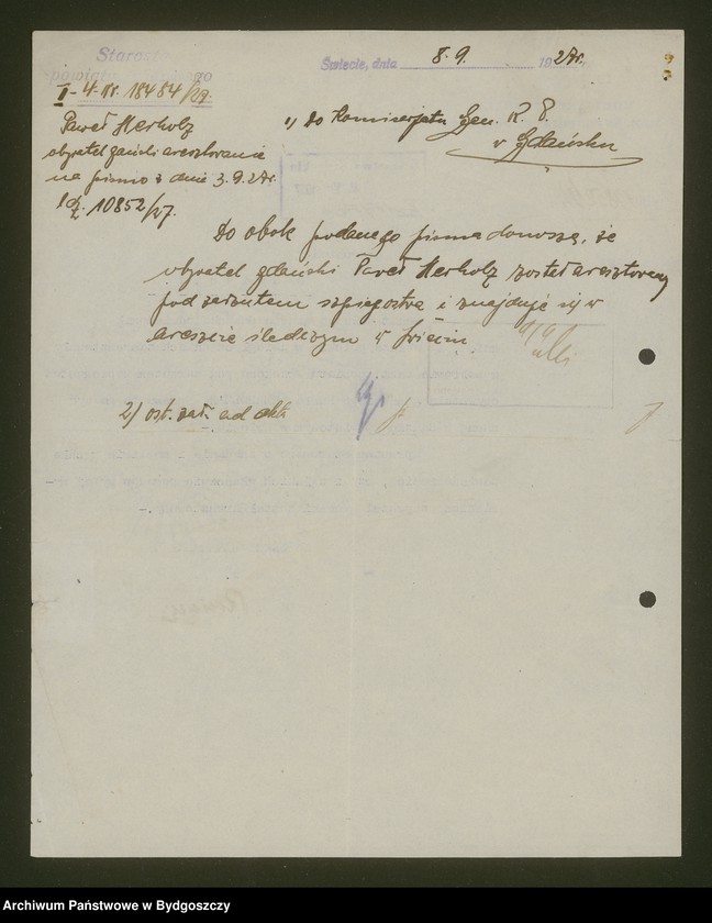 image.from.unit.number "Ruch wywrotowy: szpiegostwo, osoby politycznie podejrzane"