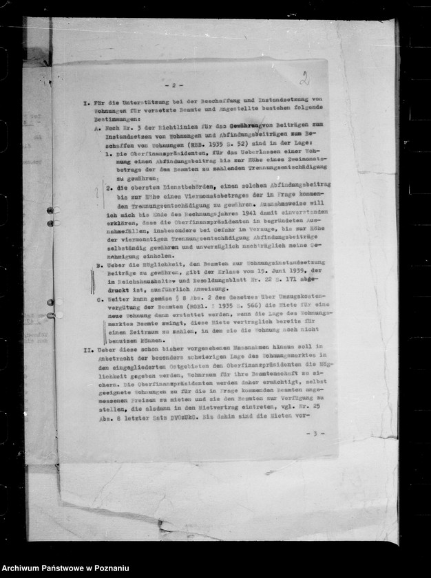 Obraz 6 z jednostki "Deutch- italeinische Vereinbarung für die abwandernden Deutschen aus Tirol. Verwendung von Haushaltsmitteln. Fürsorge für versetzte Angestellten. Reichsgrundbesitzvverzeichnis."